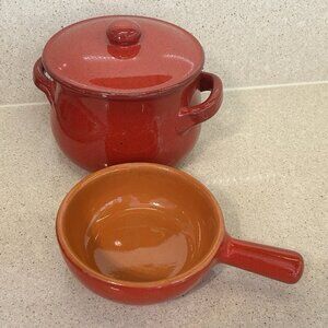 De Silva – Made in Italy – Red Rustic Glazed Stoneware (Set of 2)